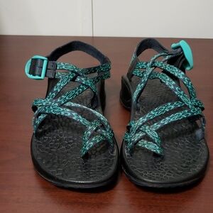 Chaco Eco‎ Thread X2 Black and Teal Sandals